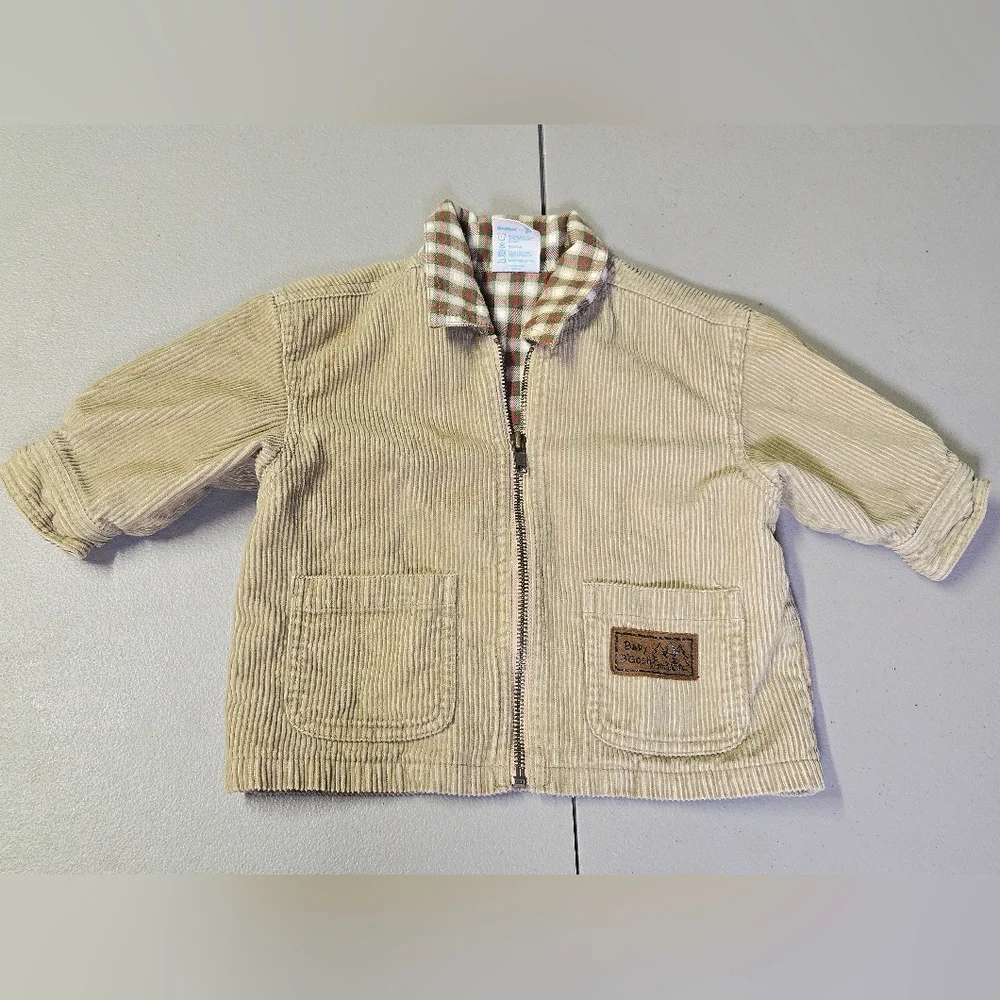 Vintage Baby Oshkosh B'Gosh‎ Vestbak Plaid Lined Heritage Corduroy Coat, 12 Mo